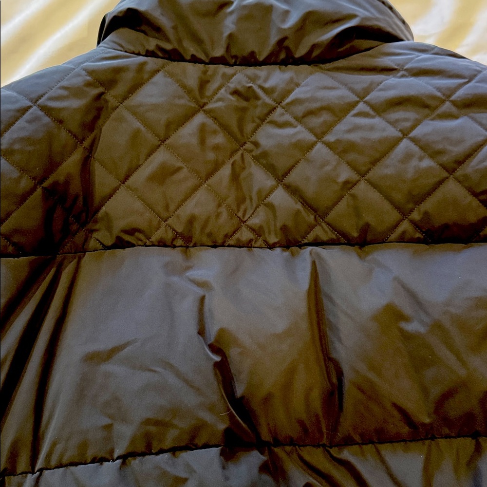 rag & bone Black Quilted Puffer Jacket with White Faux Fur Collar - Picture 8 of 16